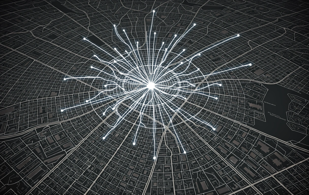 Network grid illustration